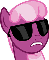 Size: 340x415 | Tagged: safe, cheerilee, earth pony, pony, g4, dat ass, female, lip bite, mare, meme, simple background, solo, sunglasses, white background