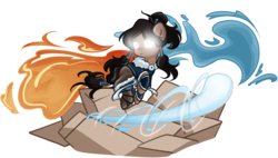 Size: 1614x914 | Tagged: safe, artist:secret-pony, earth pony, pony, air, avatar state, earth, epic, female, fire, glowing eyes, korra, mare, ponified, simple background, solo, the legend of korra, transparent background, water