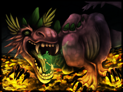 Size: 1600x1200 | Tagged: safe, artist:imalou, spike, dragon, g4, male, older, open mouth, solo, treasure