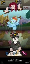 Size: 897x1892 | Tagged: safe, artist:wolfjedisamuel, pinkie pie, rainbow dash, spitfire, g4, artist, dance puppets dance, drawing, evil smile, furry, furzi, grin, lauren faust, looking at you, puppet, smiling, world map