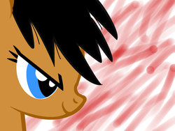 Size: 1600x1200 | Tagged: safe, artist:pwnyponydb, pony, abstract background, dragon ball, ponified, solo, son goku