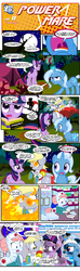 Size: 1200x4065 | Tagged: safe, artist:pixelkitties, derpy hooves, nurse redheart, trixie, twilight sparkle, centipede, earth pony, pegasus, pony, unicorn, g4, book, camping, clothes, comic, costume, female, fire, injured, lesbian, mare, night, ship:twixie, shipping, superhero, tent