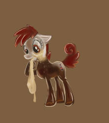 Size: 600x675 | Tagged: artist needed, safe, oc, oc only, oc:coke pony, food pony, original species, mentos, mentos and diet coke, simple background, solo