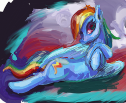 Size: 635x521 | Tagged: safe, artist:buttercupsaiyan, rainbow dash, pegasus, pony, g4, female, mare, on side, solo