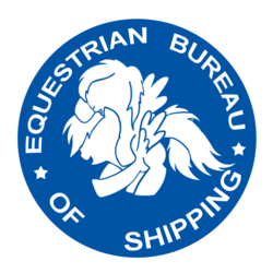 Size: 800x800 | Tagged: safe, artist:epicplatypus, pegasus, pony, equestrian bureau of shipping, female, lesbian, logo, mare, shipping