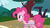 Size: 853x472 | Tagged: safe, screencap, pinkie pie, earth pony, pony, g4, griffon the brush off, my little pony: friendship is magic, season 1, ei, female, hub logo, mare, solo, youtube caption