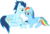 Size: 2726x1876 | Tagged: safe, artist:ludiculouspegasus, rainbow dash, soarin', oc, oc:sky dasher, pegasus, pony, g4, baby, baby pony, backwards cutie mark, colt, cute, daaaaaaaaaaaw, family, female, foal, male, mare, offspring, parent:rainbow dash, parent:soarin', parents:soarindash, prone, ship:soarindash, shipping, simple background, smiling, soarinbetes, stallion, straight, transparent background