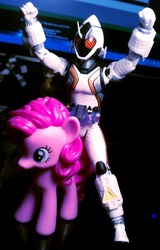 Size: 513x800 | Tagged: safe, pinkie pie, g4, irl, kamen rider, kamen rider fourze, photo, toy