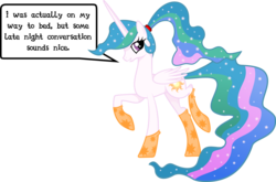 Size: 1280x845 | Tagged: dead source, safe, artist:voaxmasterspydre, princess celestia, alicorn, pony, g4, clothes, cute, cutelestia, female, mare, ponytail, princess, simple background, socks, solo, transparent background, walking