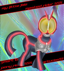 Size: 844x947 | Tagged: safe, pony, kamen rider, kamen rider faiz, ponified, solo