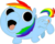 Size: 680x538 | Tagged: safe, artist:applebeans, rainbow dash, pegasus, pony, g4, creepy, female, mare, meme origin, needs more jpeg, not salmon, oh boy, simple background, solo, transparent background, wat