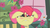 Size: 855x471 | Tagged: safe, edit, edited screencap, screencap, apple bloom, earth pony, pony, call of the cutie, g4, my little pony: friendship is magic, season 1, caption, faic, female, filly, floppy ears, lip bite, solo, youtube caption