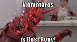 Size: 487x267 | Tagged: safe, barely pony related, kamen rider, kamen rider den-o, meta, momotaros, pony in text only, text