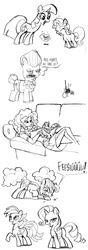 Size: 600x1697 | Tagged: safe, artist:theartrix, gummy, pinkie pie, rarity, sweetie belle, twilight sparkle, oc, earth pony, human, pegasus, pony, unicorn, g4, couch, female, filly, gabber, geert wilders, humanized, mare, monochrome, sketch, sketch dump