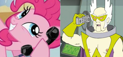 Size: 566x265 | Tagged: safe, pinkie pie, earth pony, pony, g4, aqua teen hunger force, crossover, doctor weird, exploitable meme, female, mare, meme, phone meme