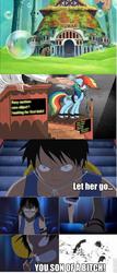 Size: 412x960 | Tagged: safe, edit, rainbow dash, pegasus, pony, g4, auction, comic, female, manacles, mare, monkey d. luffy, one piece, photoshop, slave