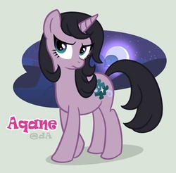 Size: 400x393 | Tagged: safe, artist:arcuate, oc, oc only, oc:moonlight myst, pony, unicorn, female, frown, mare, solo