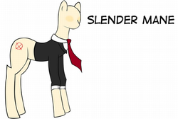 Size: 650x438 | Tagged: safe, artist:jake heritagu, pony, fanfic:silent ponyville, simple background, slendermane, slenderpony, solo, white background