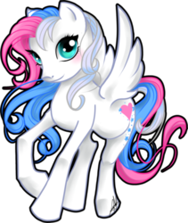 Size: 400x474 | Tagged: safe, artist:ladyamaltea, star catcher, pegasus, pony, g3, g4, female, g3 to g4, generation leap, mare, simple background, solo, transparent background