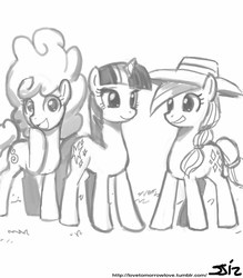 Size: 735x840 | Tagged: safe, artist:johnjoseco, twilight sparkle, earth pony, pony, unicorn, g4, cowboys and equestrians, crossover, female, grayscale, mad (tv series), mad magazine, maplejack, mare, monochrome