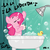 Size: 962x962 | Tagged: safe, artist:megasweet, pinkie pie, earth pony, pony, g4, bath, bathtub, bubble, claw foot bathtub, eyes closed, female, mare, rubber duck, shower, singing, solo, wet mane