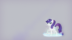 Size: 1920x1080 | Tagged: safe, artist:elalition, artist:jennieoo, edit, rarity, pony, unicorn, g4, female, mare, ponytail, raised hoof, show accurate, solo, wallpaper, wallpaper edit