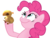 Size: 990x759 | Tagged: safe, pinkie pie, chocobo, earth pony, pony, g4, chicobo, cute, female, final fantasy, look what pinkie found, mare, meme, simple background, smiling, transparent background, weapons-grade cute