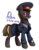 Size: 450x580 | Tagged: safe, artist:rendellstar, oc, oc only, earth pony, pony, clothes, male, simple background, solo, stallion, transparent background, uniform, watch, wristwatch