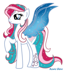 Size: 932x1029 | Tagged: safe, artist:mlpazureglow, star catcher, pegasus, pony, g3, g4, female, g3 to g4, generation leap, mare, raised hoof, simple background, solo, sparkly mane, sparkly tail, sparkly wings, transparent background