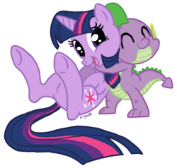 Size: 880x838 | Tagged: safe, artist:c-puff, spike, twilight sparkle, dragon, pony, unicorn, g4, female, hug, hug from behind, male, mare, on back, simple background, smiling, transparent background, unicorn twilight