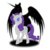 Size: 1440x1440 | Tagged: safe, artist:virenth, nightmare moon, nightmare rarity, rarity, pony, unicorn, g4, female, grin, hilarious in hindsight, mare, possessed, raised hoof, simple background, slit pupils, smiling, transparent background