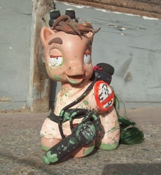 Size: 406x442 | Tagged: artist needed, safe, earth pony, pony, crossover, customized toy, ghostbusters, irl, photo, solo, toy