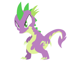 Size: 1200x1000 | Tagged: safe, artist:nowler, spike, dragon, g4, lineless, male, simple background, solo, white background