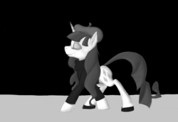 Size: 1402x963 | Tagged: safe, artist:enma-darei, rarity, pony, unicorn, g4, beatnik rarity, beret, clothes, eyes closed, female, grayscale, hat, mare, monochrome, profile, smiling, solo, sweater