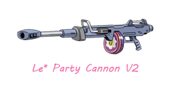 Size: 688x351 | Tagged: safe, artist:shepherd0821, edit, pinkie pie, g4, fuck yeah, gun, gundam, le, no pony, partillery, party cannon, simple background, weapon, white background