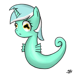 Size: 800x800 | Tagged: safe, artist:speccysy, lyra heartstrings, sea pony, g4, female, hypnotoad, seaponified, seapony lyra, shoo be doo, simple background, solo, species swap, white background