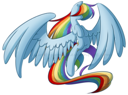 Size: 1054x786 | Tagged: safe, artist:secret-pony, rainbow dash, pegasus, pony, g4, female, flying, hair over eyes, large wings, mare, simple background, solo, spread wings, transparent background, wings
