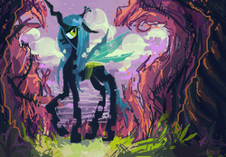 Size: 484x336 | Tagged: dead source, safe, artist:dsus4, queen chrysalis, changeling, changeling queen, g4, female, solo