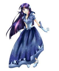 Size: 2000x2400 | Tagged: safe, artist:chocori, twilight sparkle, human, g4, clothes, dress, female, gala dress, high res, humanized, simple background, solo, transparent background