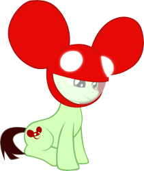 Size: 8411x9945 | Tagged: safe, artist:up1ter, pony, unicorn, deadmau5, helmet, ponified, simple background, sitting, solo, transparent background