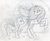 Size: 1838x1524 | Tagged: safe, artist:bri-sta, fluttershy, princess luna, alicorn, pegasus, pony, g4, duo, female, lesbian, looking at each other, looking back, mare, monochrome, moon, night, rearing, s1 luna, ship:lunashy, shipping