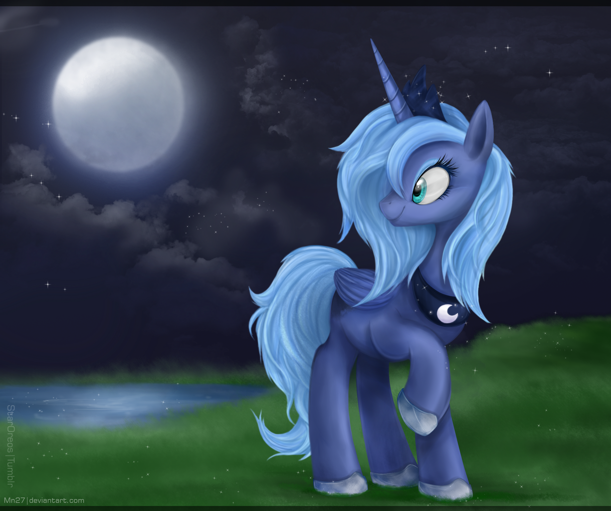 Safe Artist Mn Princess Luna Alicorn Pony G Female Lake Letterboxing