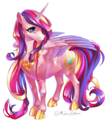 Size: 400x466 | Tagged: safe, artist:foervraengd, princess cadance, alicorn, crystal pony, pony, g4, female, mare, realistic, realistic horse legs, semi-realistic, simple background, solo, transparent background
