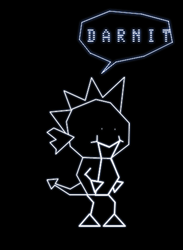 Size: 378x516 | Tagged: artist needed, safe, spike, dragon, g4, black background, male, monochrome, parody, simple background, solo, vectrex