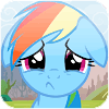 Size: 100x100 | Tagged: safe, rainbow dash, pegasus, pony, g4, season 2, the super speedy cider squeezy 6000, animated, crying, cute, dashabetes, female, floppy ears, gif, icon, looking at you, mare, picture for breezies, poor rainbow dash, sad, sadorable, solo