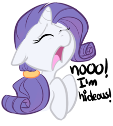 Size: 585x653 | Tagged: safe, artist:php27, rarity, pony, unicorn, g4, alternate hairstyle, eyes closed, female, floppy ears, mare, ponytail, sad, simple background, solo, transparent background