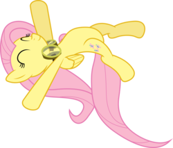 Size: 6201x5288 | Tagged: safe, artist:flutterguy317, fluttershy, pegasus, pony, g4, hurricane fluttershy, ^^, absurd resolution, eyes closed, female, flying, goggles, mare, simple background, smiling, solo, transparent background, vector