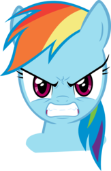 Size: 981x1503 | Tagged: safe, artist:kurokaji11, rainbow dash, pegasus, pony, g4, angry, female, gritted teeth, looking at you, mare, meme, rage, rage face, simple background, solo, transparent background, vector