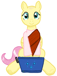Size: 618x832 | Tagged: artist needed, safe, fluttershy, pegasus, pony, g4, buddhashy, female, hairless, looking at you, mare, simple background, sitting, smiling, white background