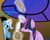 Size: 1798x1433 | Tagged: dead source, safe, artist:dazed-and-wandering, trixie, twilight sparkle, pony, unicorn, g4, angry, bottle, duo, female, lesbian, magic, mare, night, quill, rearing, scroll, ship:twixie, shipping, sitting, soda, telekinesis, wet mane, window